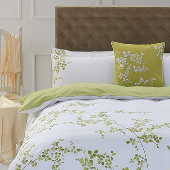 

Embroidery Bedding set 60s Luxury 100% Cotton Original Home Textile Ropa De Cama Green White Bed Duvet Cover Set 4/6 Queen King