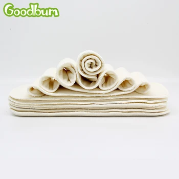 

Goodbum 5pcs Diaper Insert 4 Layers Bamboo Fiber Reusable Baby Nappy Super Soft Insert 35x13cm For Cloth Diaper&Covers