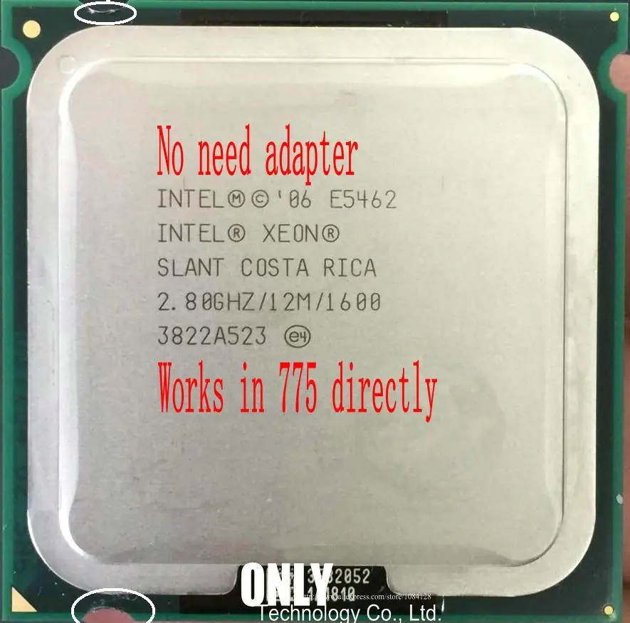 

Intel Xeon Processor E5462 SLANT CO processor CPU core works on LGA775 mainboard no need adapter 100% normal work