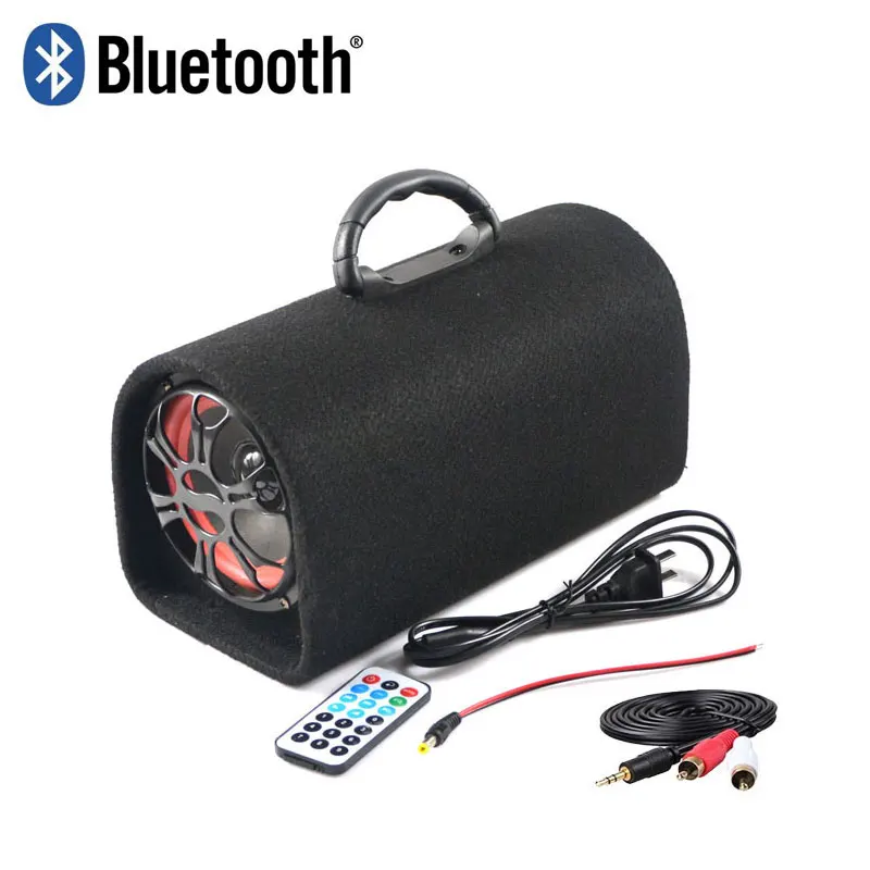 

5inch universal 12v 24v 220v bluetooth active subwoofer car subwoofer Peak power 120 W With remote control USB Interface