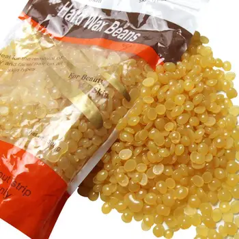 

No Strip Depilatory Wax Hair removeal Hot Film Hard Wax Pellet Waxing Bikini Hair Removal Bean yellow 3MY8