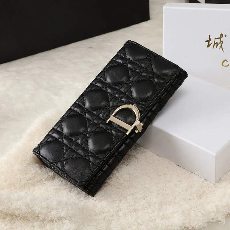 2015 Designer D Letter Women Wallets Luxury Famous Brand Gold Wallets new arrivel long Lady Wallet Purses sheepskin wallets