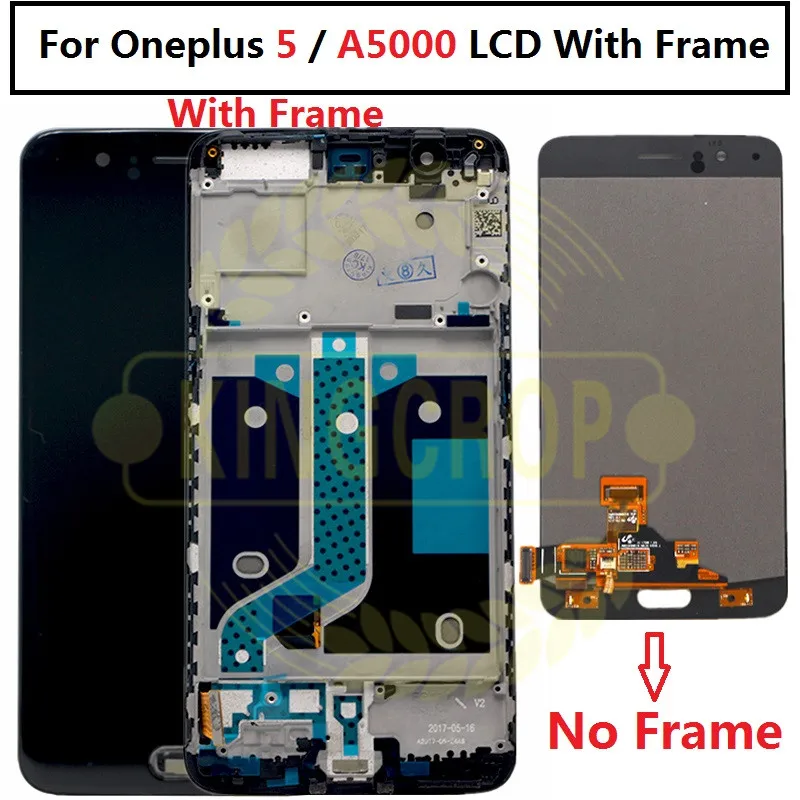 oneplus 5 lcd display with frame 680yuan