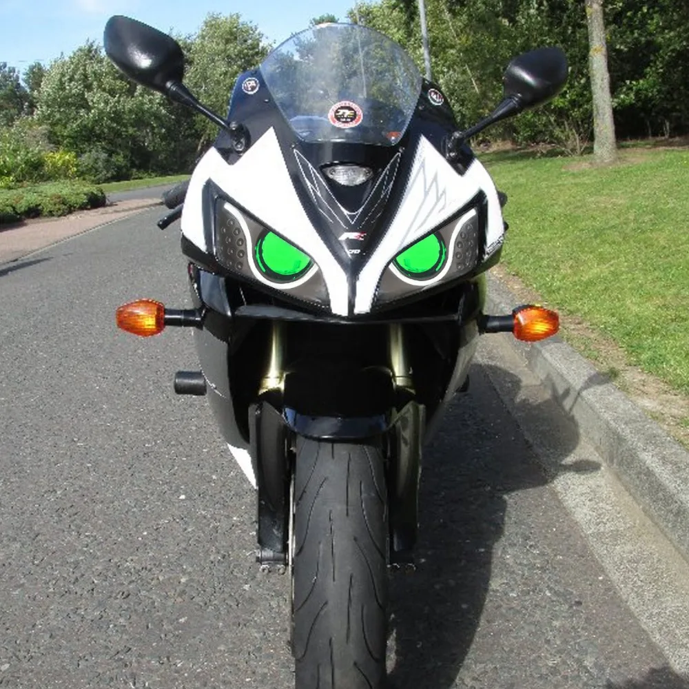 55 Вт KT Передние фары для мотоцикла Honda CBR600RR 2003 2004 2005 2006 оптоволокно+красный "Глаз демона"