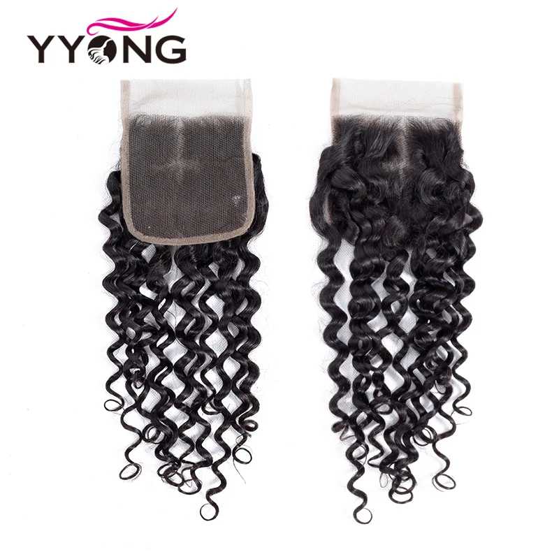 YYong Hair Brazilian Hair Weave Bundles With Closure Water Wave 3 Bundles With Closure 100% Human Hair Bundles With Lace Closure YYong Hair Brazilian Hair Weave Bundles With Closure Water Wave 3 Bundles With Closure 100% Human Hair Bundles With Lace Closure