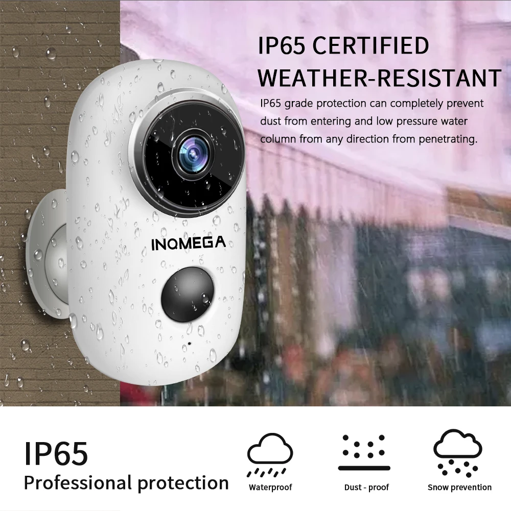 INQMEGA 1080 P 100% без проводов перезаряжаемая батарея IP Wi Fi камера пир Сигнализация