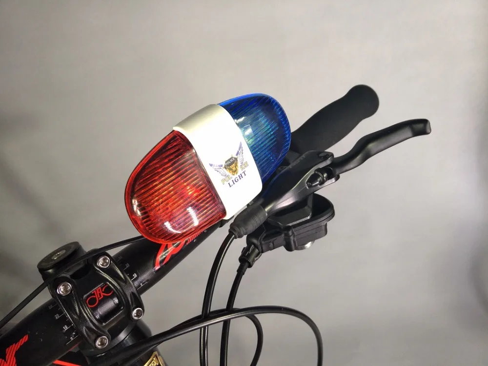 Велосипедный электрический звонок, 6 светодиодный, 4 тона, звуковой сигнал, полицейский автомобиль, светодиодный светильник для велосипеда, Электронная сирена для детей, аксессуары для велосипеда, скутер