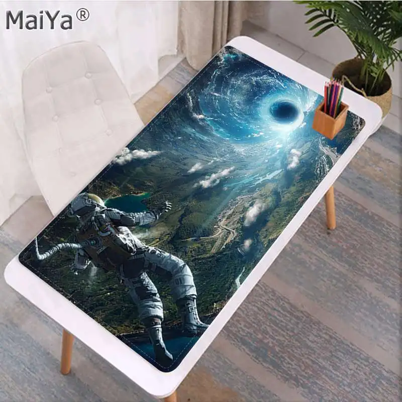 Maiya Cool мой любимый астронавт натуральный резиновый игровой коврик для мыши Настольный коврик большой коврик для мыши клавиатуры коврик - Цвет: Lock Edge 30x80cm