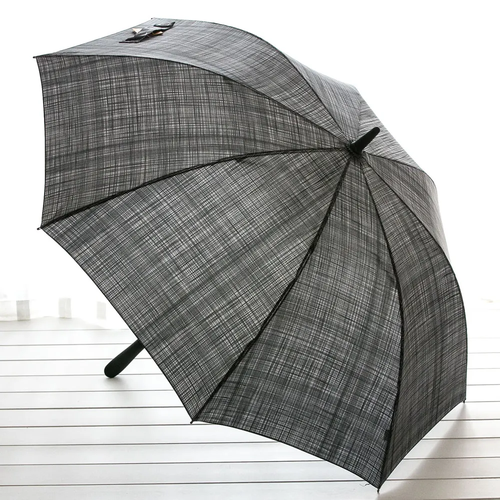 Semi Automatic Straight Handle Umbrella Large Long Handle Windproof