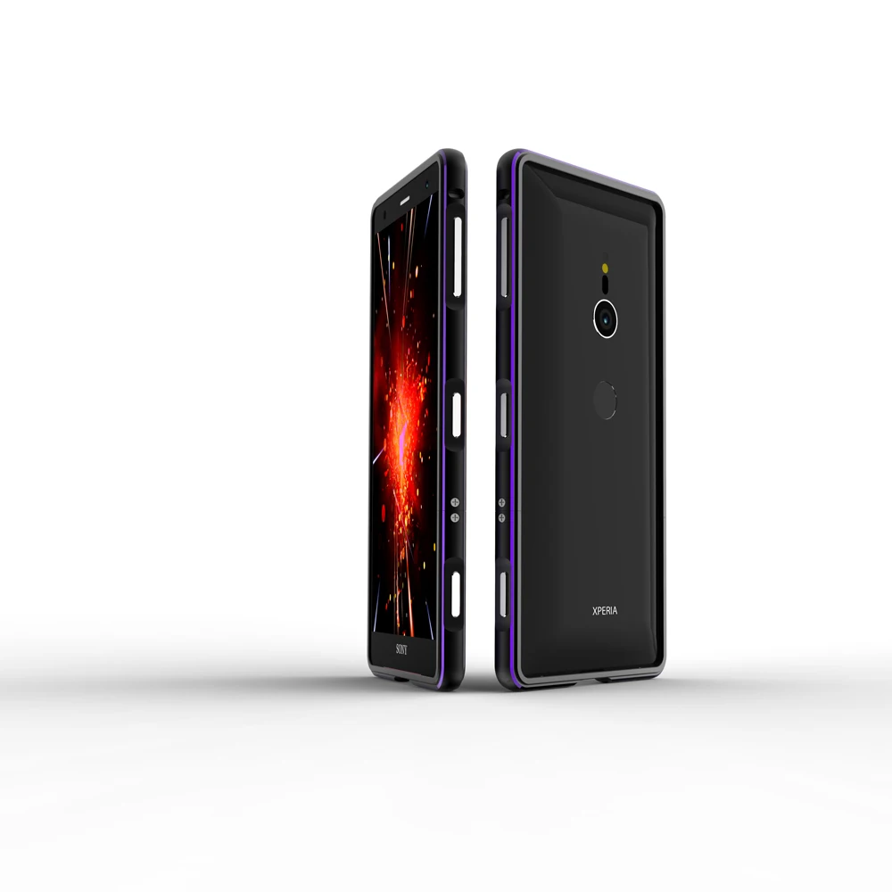 Aluminum Metal Bumper Frame For Sony Xperia XZ2 Compact H8324 Case Luxury Shockproof Dual Color Case for Sony Xperia XZ2 Compat