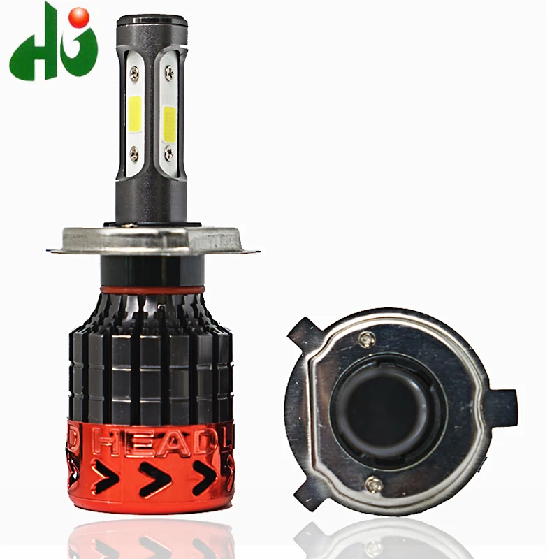 

LOAUT 80W/set 9000LM H4/HB2/9003 with LED Headlight Bulbs Fog Lamps Light 6000K White Car Led Lights Free Shipping