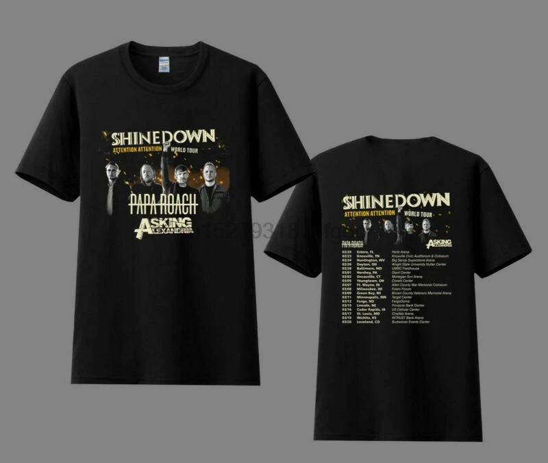 shinedown tour shirts 2019