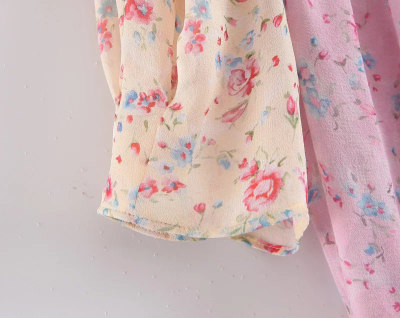 Boho loveshack summer dresses v neck ruffles slim silk-like holiday ins bloggers patchwork special interest mini dress pleated