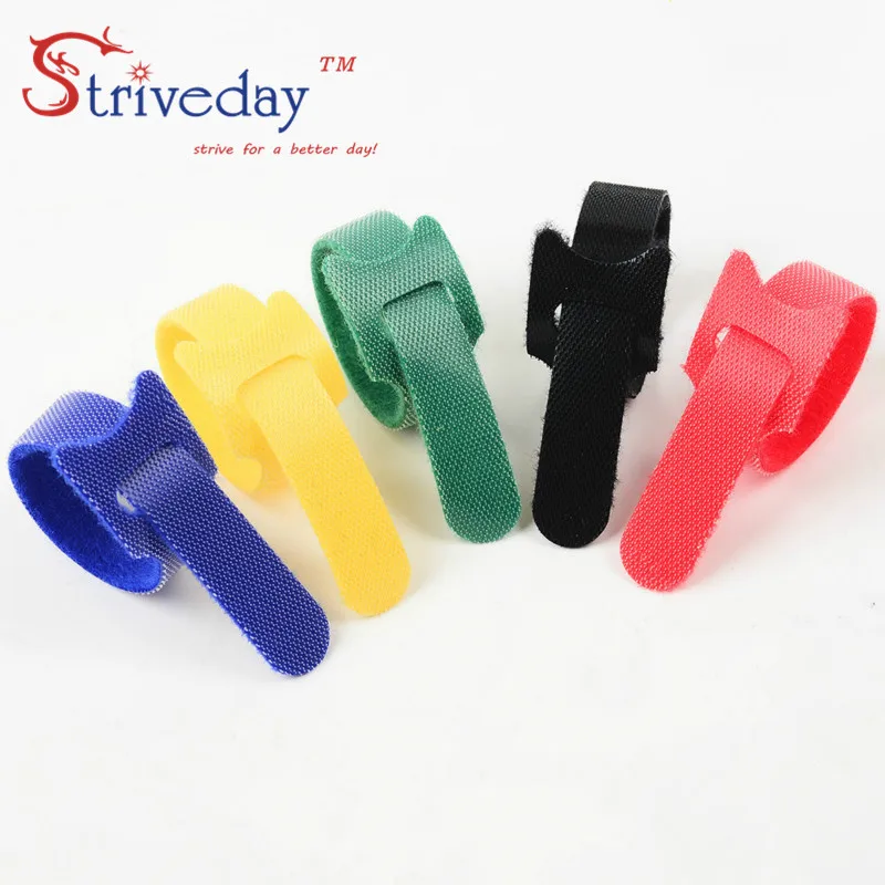 

20 pcs 5 Colors can choose Magic tape wiring harness/tapes Cable ties/nylon Tie cord Computer cable Earphone Winder Cable ties