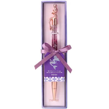 

Mermaid modeling metal plus acrylic ballpoint pen ballpoint pen oily black ballpoint pen