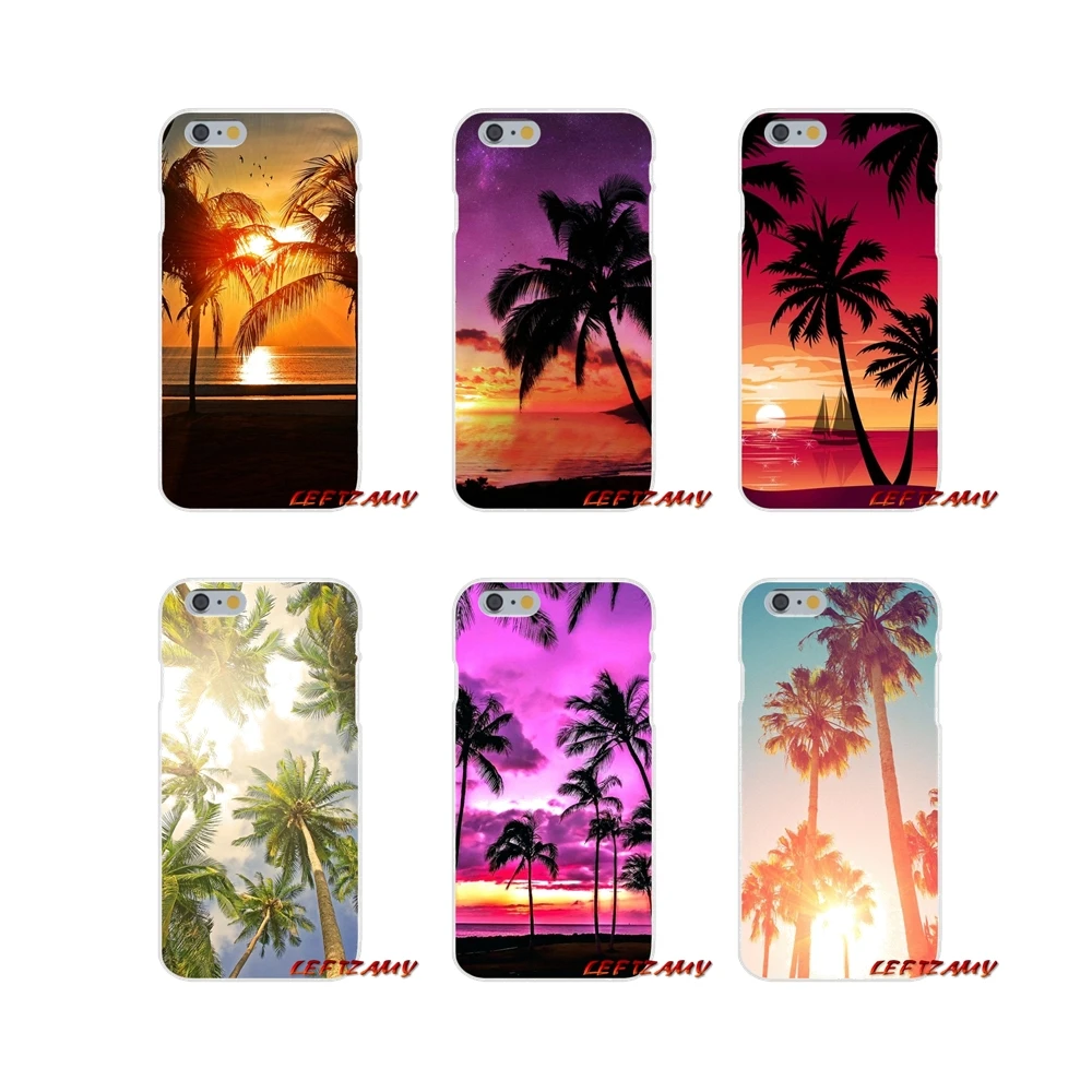 

False Color Coconut Aloha Palm Trees Cell Phone Skin Cover For Samsung Galaxy S3 S4 S5 MINI S6 S7 edge S8 S9 Plus Note 2 3 4 5 8