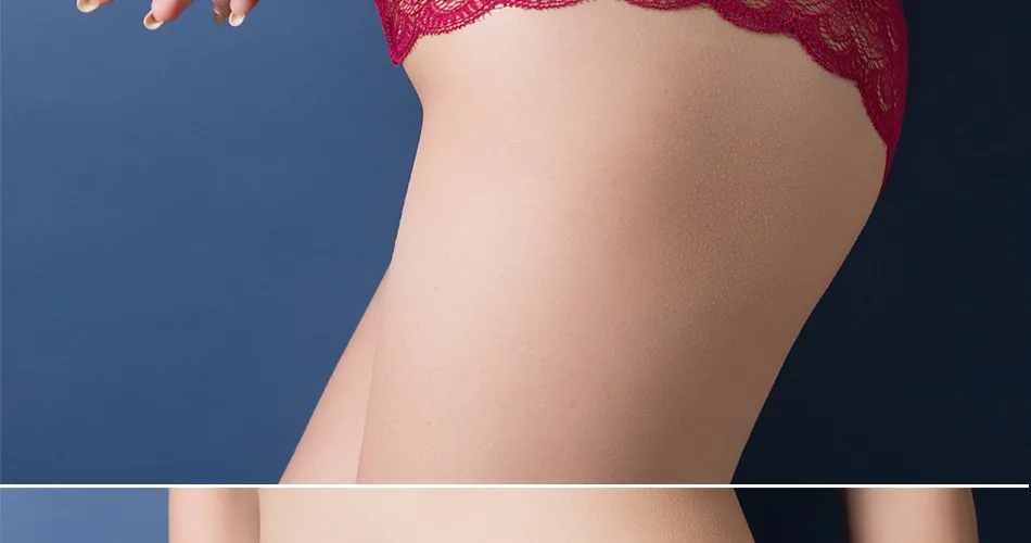 Women Sexy Lace Panties Women's Low Waist Cotton Crotchless Briefs Transparent Underwear G-Strings Thongs Ladies Intimates Pant 08