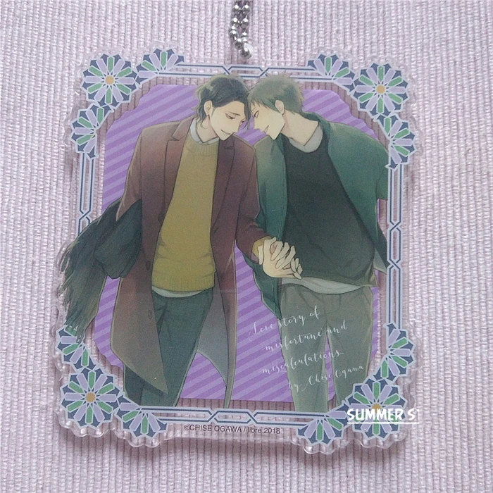 

1pcs Yaoi Fan BL Love Story Of Misunderstand Miscalculation Doubleside Keyrings Pendant Car Key Holder Gift