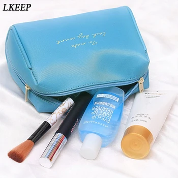 

2018 New Portable Make up Women Makeup Organizer Bag Girls Cosmetic Bag Toiletry Travel Kits Storage bag Hand bag
