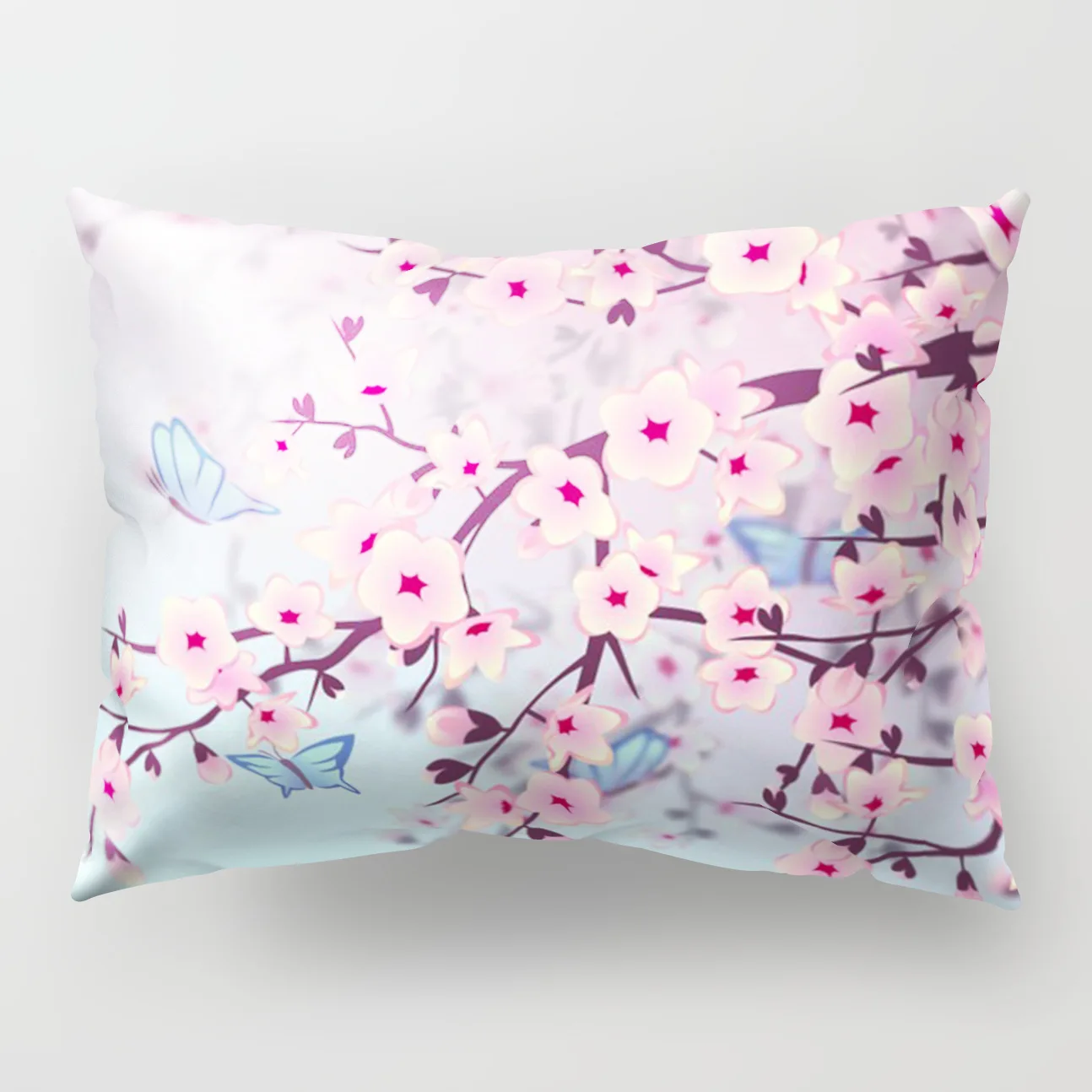 Лучшая односторонняя наволочка из полиэстера 50x30 см прямоугольная наволочка для дивана домашний декор розовый цветок наволочка для подушки - Цвет: 1