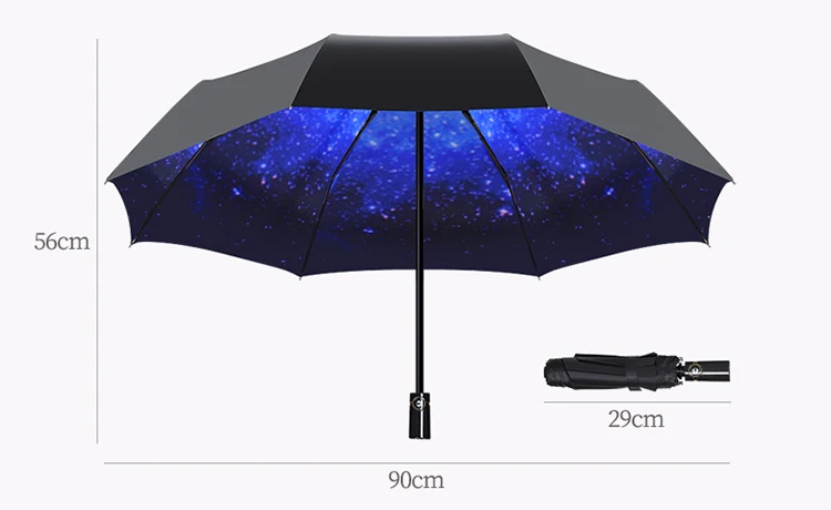 Только Jime Flowers, автоматический зонт, модный, три складывания, черное покрытие, дождь и солнце, двойное использование, анти-УФ, женские зонты