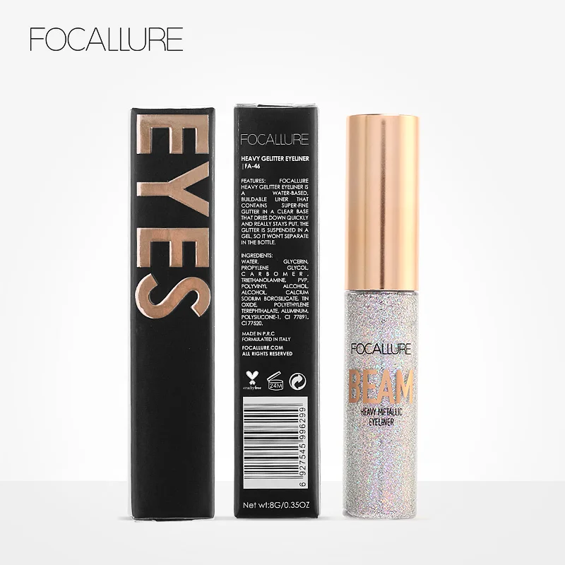 FOCALLURE Новое поступление 5 цветов макияж блестящая подводка для глаз тени век