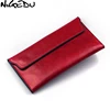 NIGEDU Brand Genuine Leather Women Wallet Long thin Purse Cowhide multiple Cards Holder Clutch bag Fashion Standard Wallet ► Photo 1/6