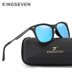 Kingseven бренд классический квадратный модные Для Мужчин's Солнцезащитные очки для женщин поляризованные зеркальные линзы очков Интимные