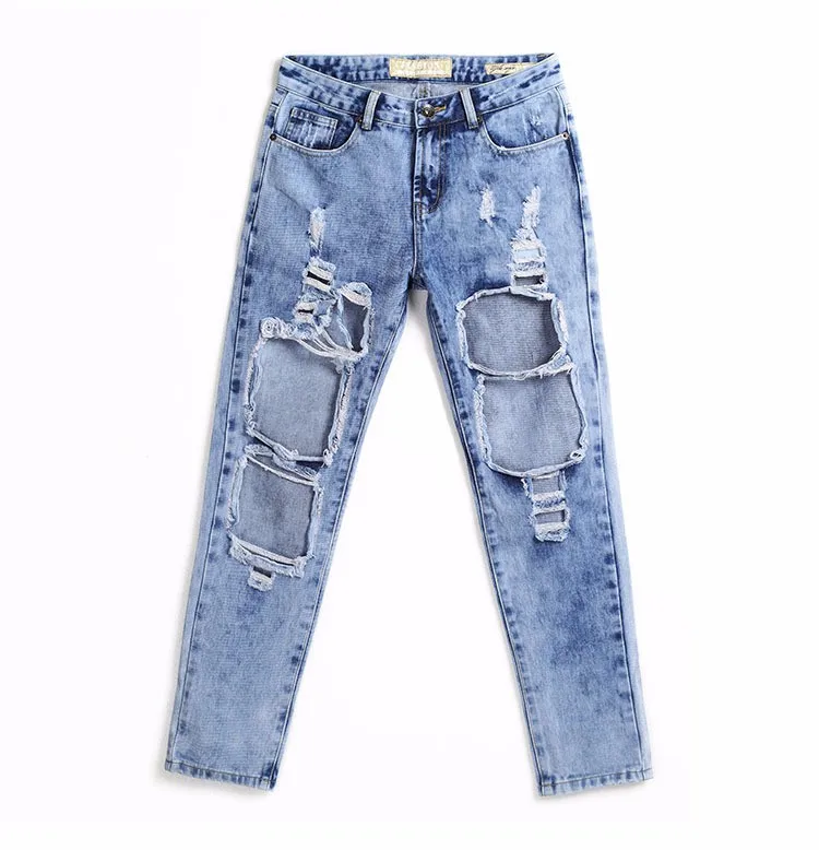 Джинсы бойфренд стиль рваные джинсы женские брюки крутые джинсовые винтажные прямые джинсы для девочки с высокой талией повседневные брюки женские