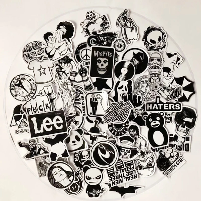 Black cool stickers Europe and the United States personality suitcases notebook skateboard street fashion waterproof car sticker Black cool stickers Europe and the United States personality suitcases notebook skateboard street fashion waterproof car sticker