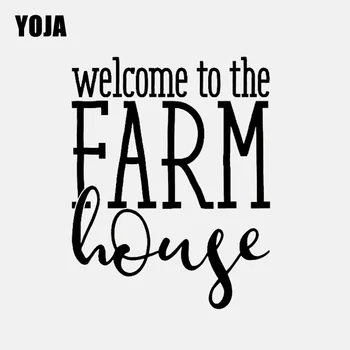 

YOJA 49.8CM*63.5CM Welcome To The Farmhouse Home Decor PVC Wall Sticker For Living Room W1-269