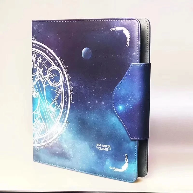

Board Games Starry Sky Godness Cards Album for 9 Pockets Pages Cards Book for MGT/YGO/Pkm/FOW Cards Binder Hold 50-80 Pages