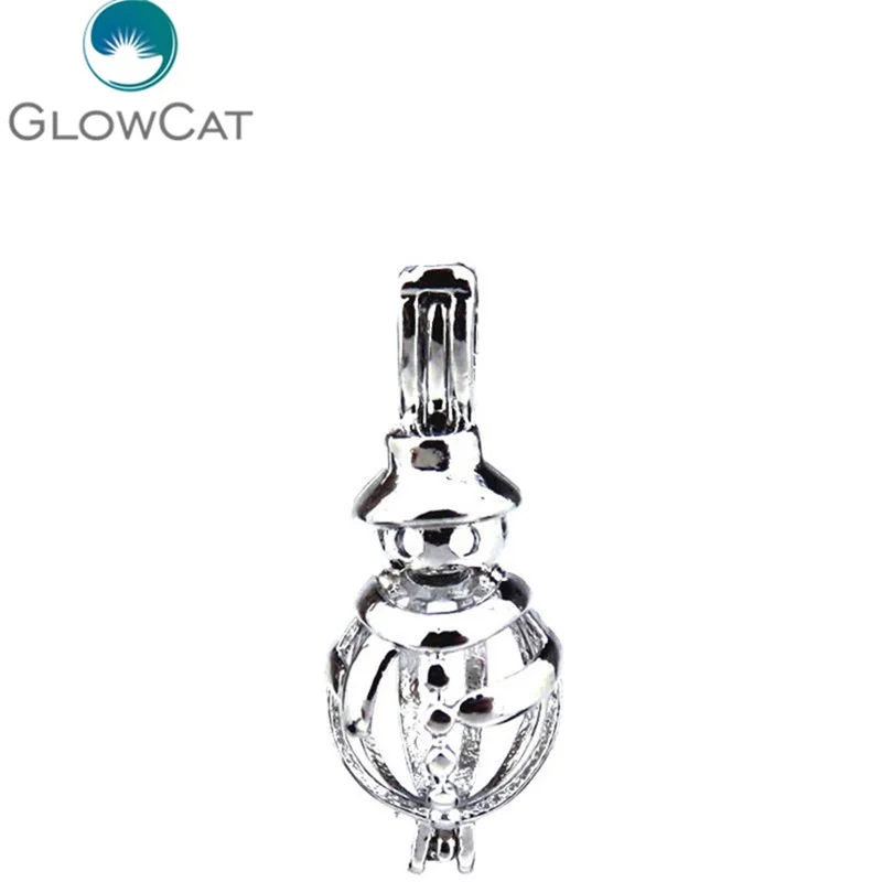 GLOWCAT R K386 Рождество 8 шт. Снеговик каменная клетка ювелирных изделий бисер Cage