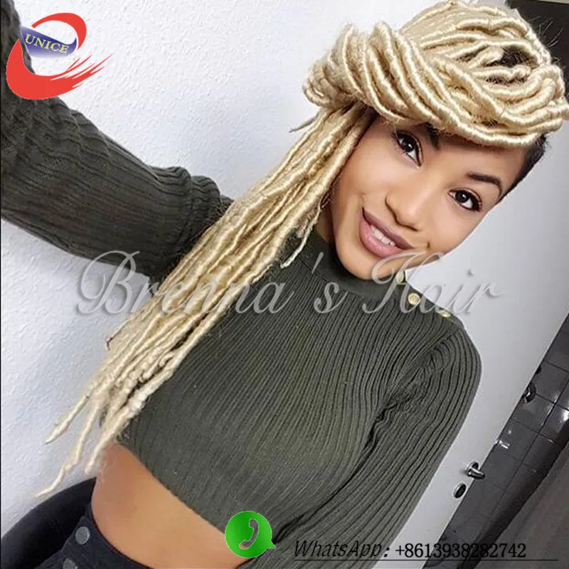 613 blonde synthetic dreads crochet braids hair extension faux locs