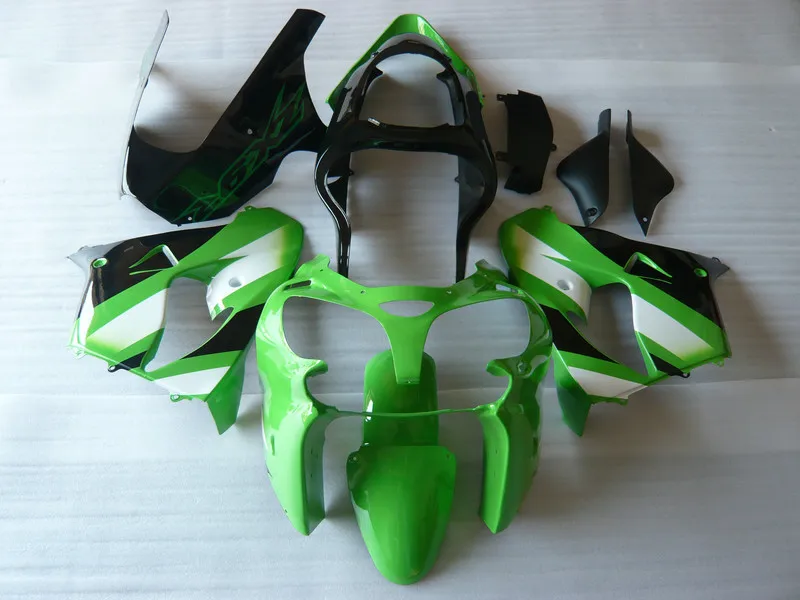 

Motorcycle Fairing Kit for KAWASAKI Ninja ZX9R 00 01 ZX 9R 2000 2001 zx9r 00 01 ABS green black Fairings set+7gifts KV17