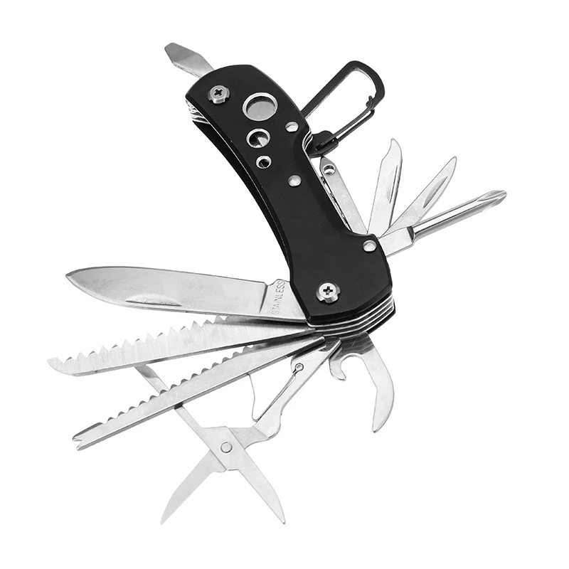 

7 in 1 Folding Knife Multifunctional Portable Stainless Steel Swiss knife Survival Army Screwdriver Outdoor Tackle Tools 155mm