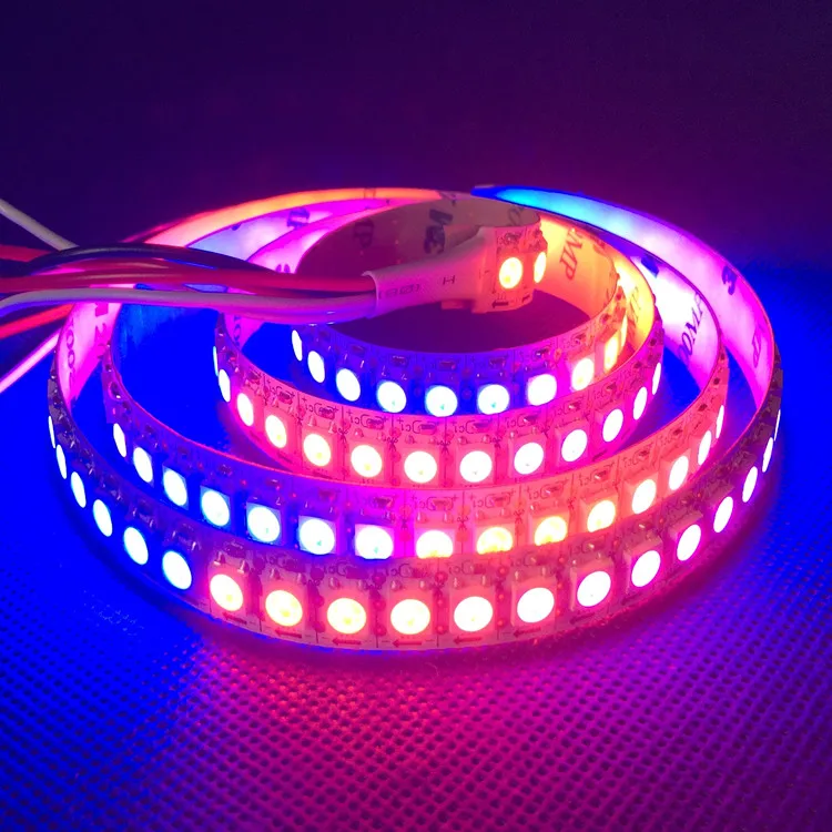 1 м/5 м WS2812B умная RGB светодиодная Пиксельная полоса черный/белый PCB 30/60/144
