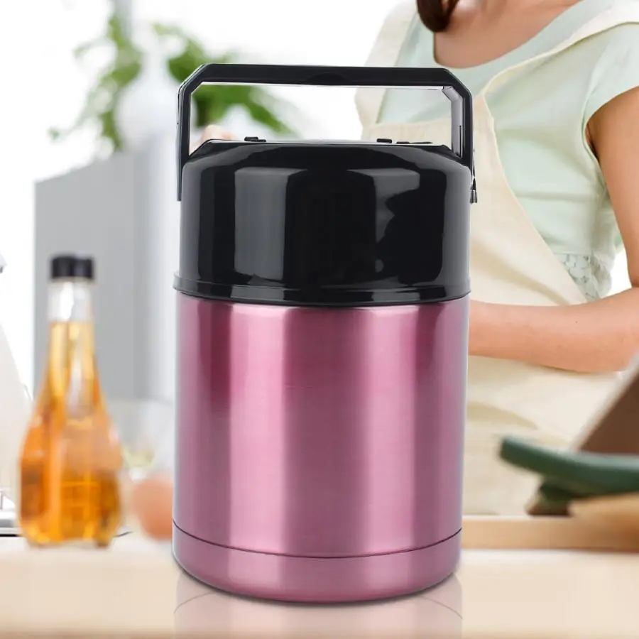 

800ml Stainless Steel Vacuum Thermos Portable Picnic Food Containers Lunch Box Smoldering Mug Insulated Soup Container