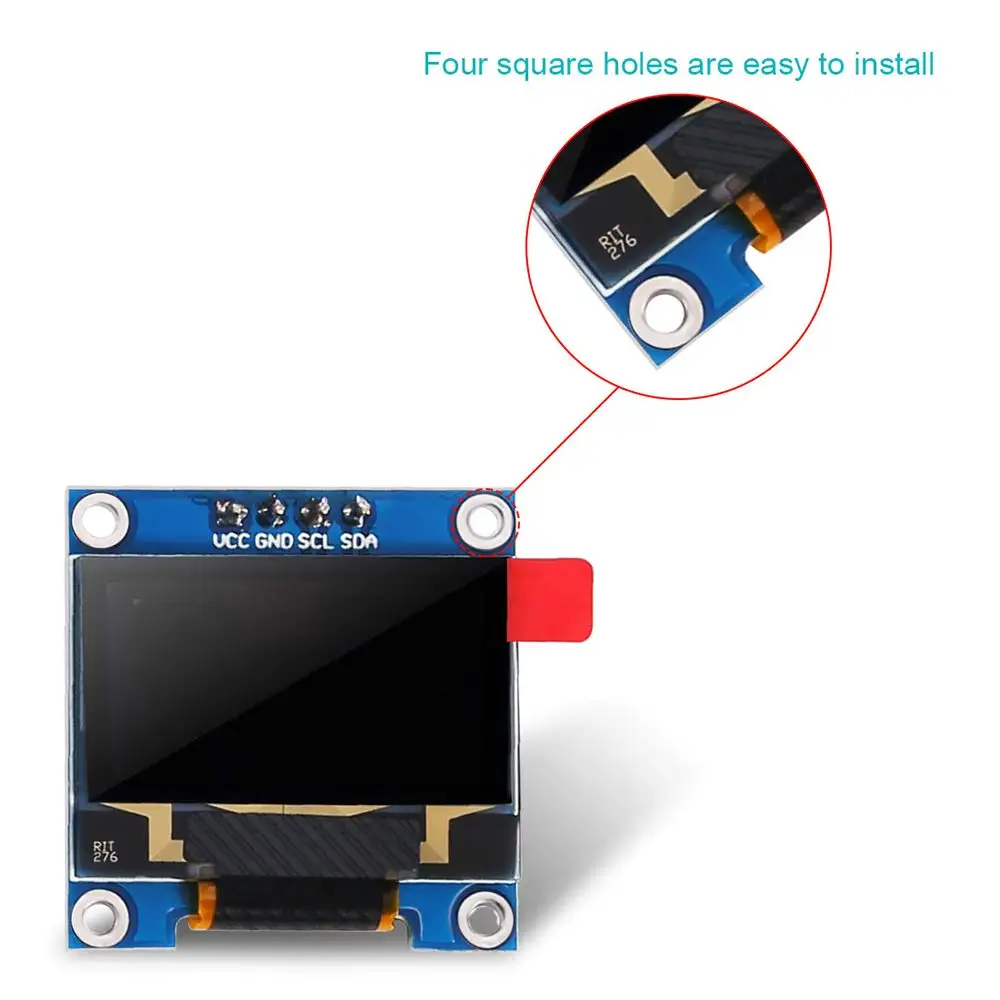 0 96 oled дисплей синий I2C IIC Серийный 128x64 ЖК ssd1309 91 дюйма OLED модуль для Arduino Raspberry Pi - Фото №1