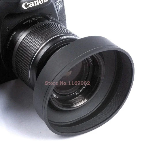 3-ступенчатая Резиновая бленда объектива 49 52 55 58 62 67 72 77 мм для Dslr 5D2 5D3 60D 6D 5D4 1000D 100D