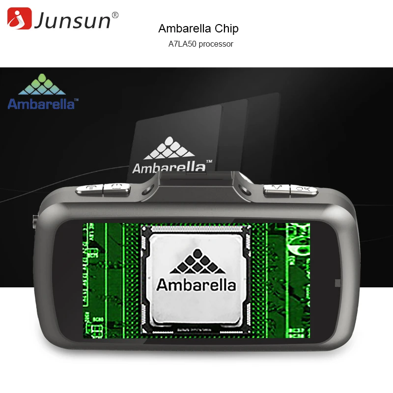 Junsun Dash камера 2 7 &quotэкран Автомобильный видеорегистратор gps в 1 Full HD 1296 P со