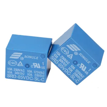 

Professiona PCB Relays 10Pcs T73-5V SRD DC 5V SL-C 5 Pin 250V AC 28V DC Power Relay Brand Electrical Parts HR