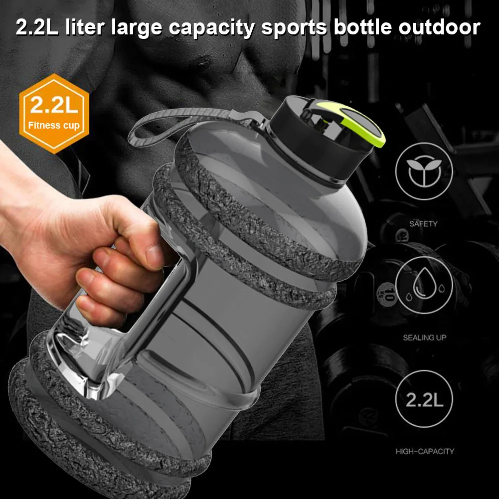 Garrafa de Água Portátil para Ginásio ao ar Quente Grande Chaleira Livre Esportes Formação Bebendo Fitness Do2 2.2l