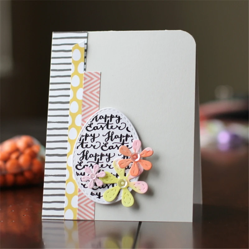 

Eastshape 2Pcs Egg Happy Easter Letter 2018 Metal Cutting Dies Stencil for DIY Scrapbooking Photo Album Decorative Embossing