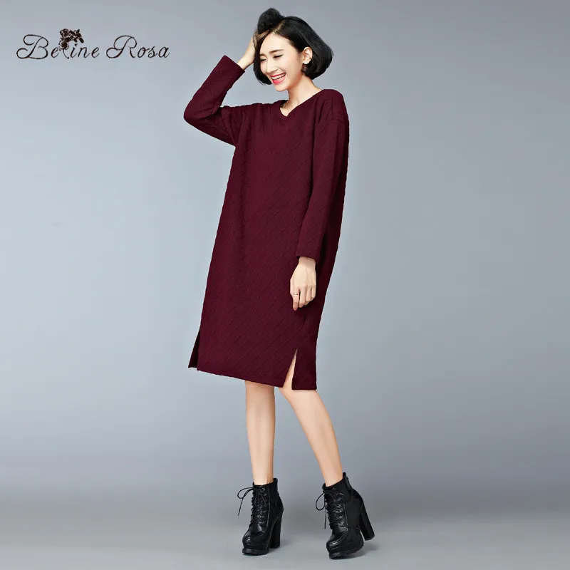 Женское винтажное платье из хлопка BelineRosa повседневное однотонное Одежда