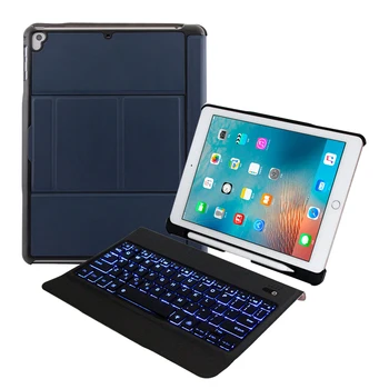

Tablet Bluetooth Keyboard for iPad Air 1 2 Pro 9.7 Inch Backlit with Anti-slip Leather Pad Cover Tablet Kickstand with Pen Slot