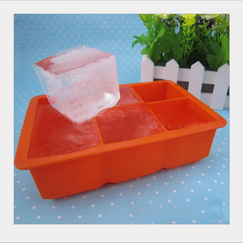 

Random Color New Design Silicone Ice Cube 6 Square Ice Tray DIY Creative Ice Cube Fruit Chocolate Ice Mold Kitchen Accessories