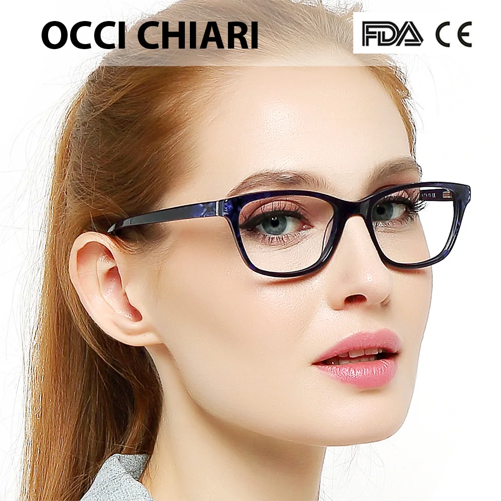 

OCCI CHIARI High Quality Fashion Eyeglasses Unisex Brand Designer Eyewear Glasses Frame Snakeskin Pattern W-ZELA