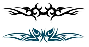 Водонепроницаемые тату-наклейки черно-белые мужские и женские стойкие сексуальные тату-Тотем на талии - изображение