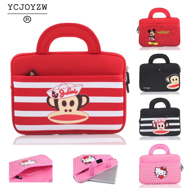 Special Offers Handbag for KT Mouth monkey Mickey Tablet PC Sleeve bag 8 inch for IPAD mini 1 2 3 4 5, Tablet PC Case for Apple /Samsung /Asus 